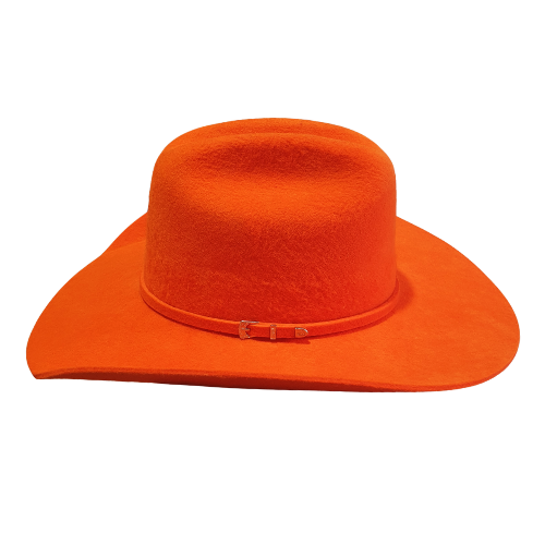 Zé do Chapéu | Chapéu Western Jeito de Cowboy Lã Laranja aba